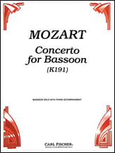 CONCERTO FOR BASSOON K191 BASSOON SOLO cover